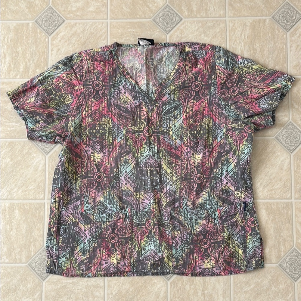 Tafford Mandala Scrub Top